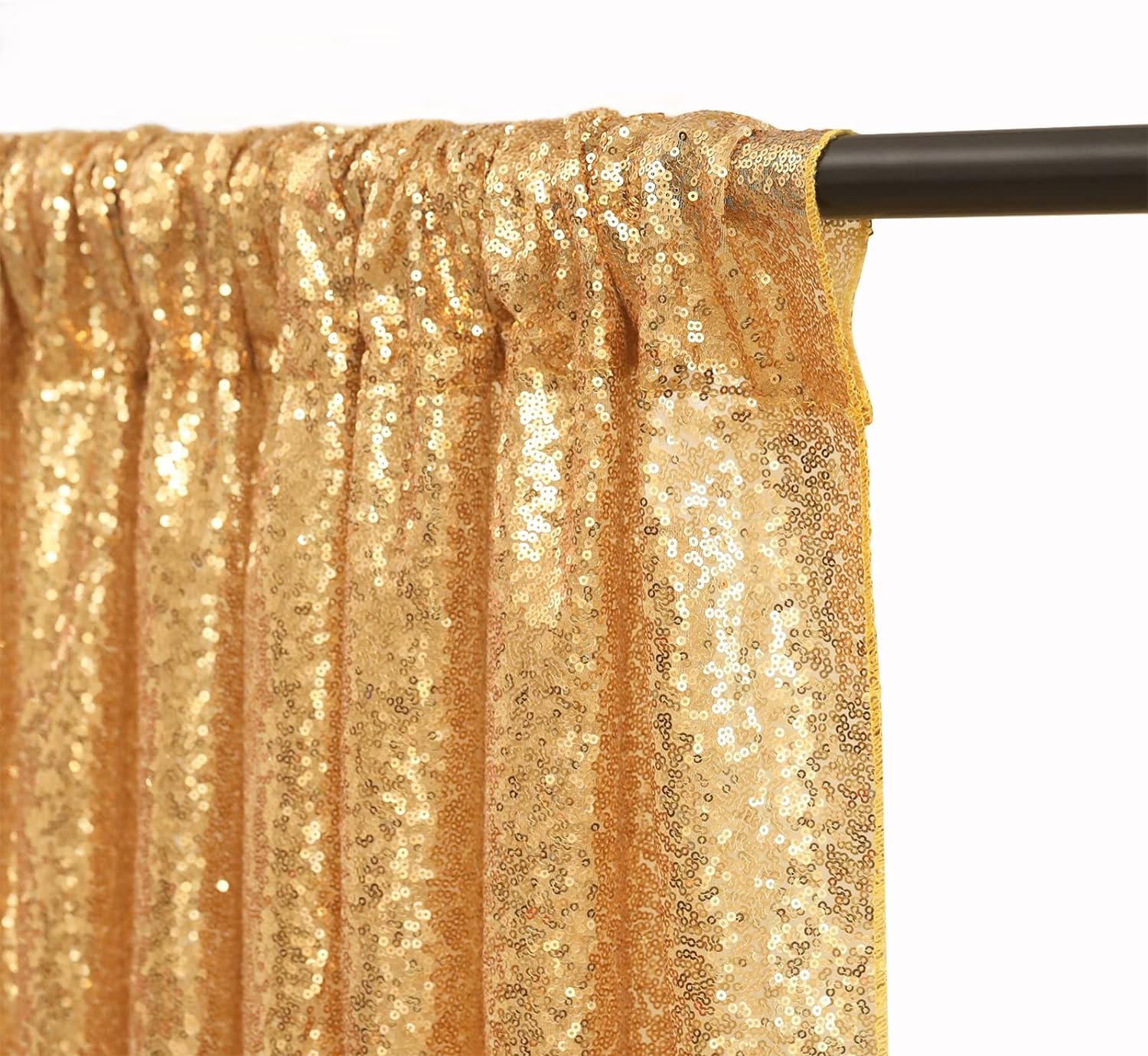 2×8FT-4PCS Gold Sequin Backdro - Sequin Fabric Panel ulasan dan harga