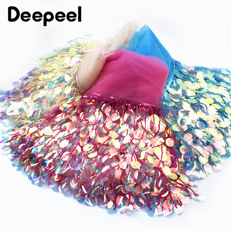 3Yards 17cm Beaded Sequins Tas - Beaded Trim Fringe ulasan dan harga