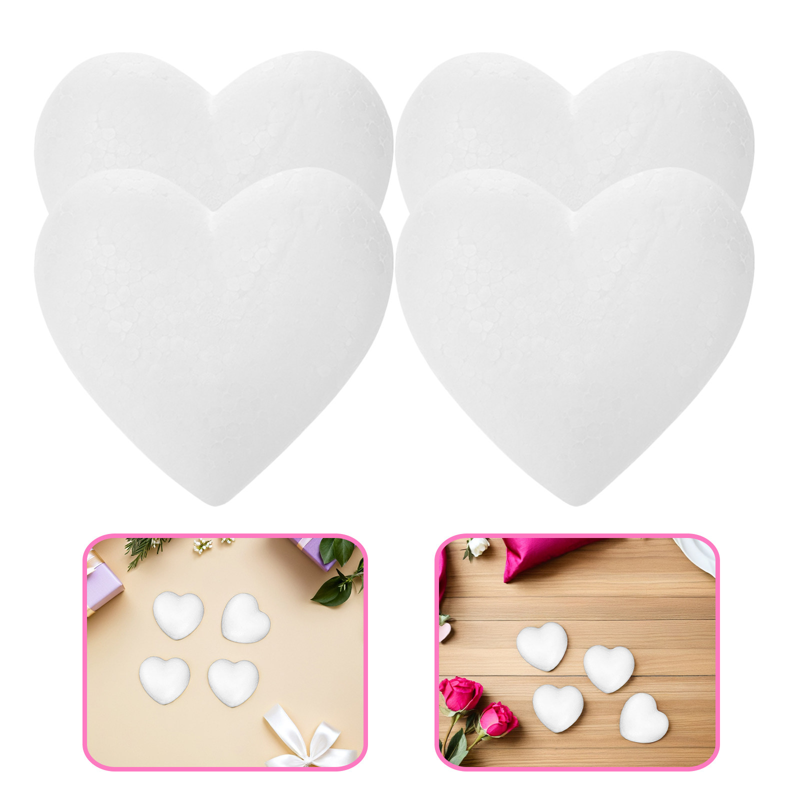 20Pcs Blank Heart Foam Balls L - Craft Embellishments ulasan dan harga