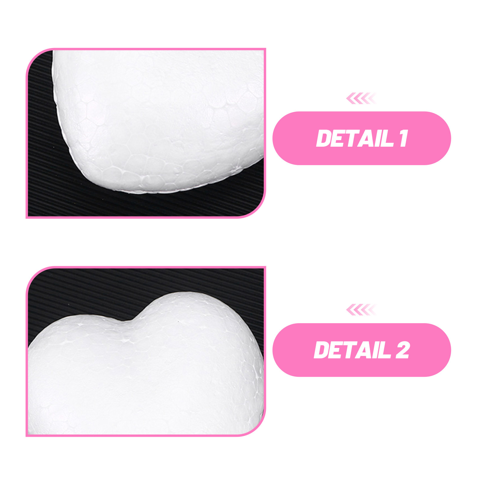 20Pcs Blank Heart Foam Balls L - Craft Embellishments ulasan dan harga