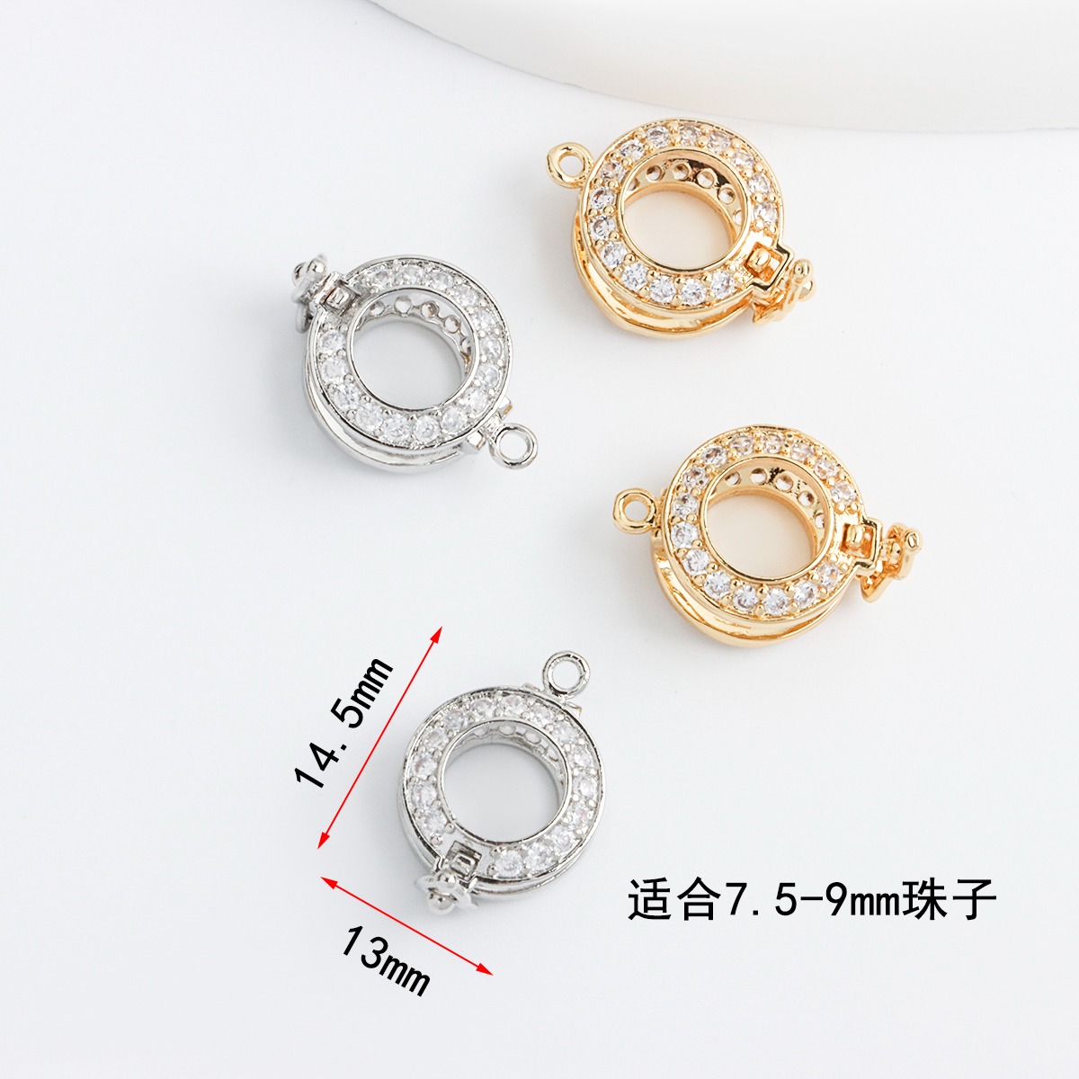 18K Real Gold-plated Zircon Ro - Pearl Trim Chain ulasan dan harga