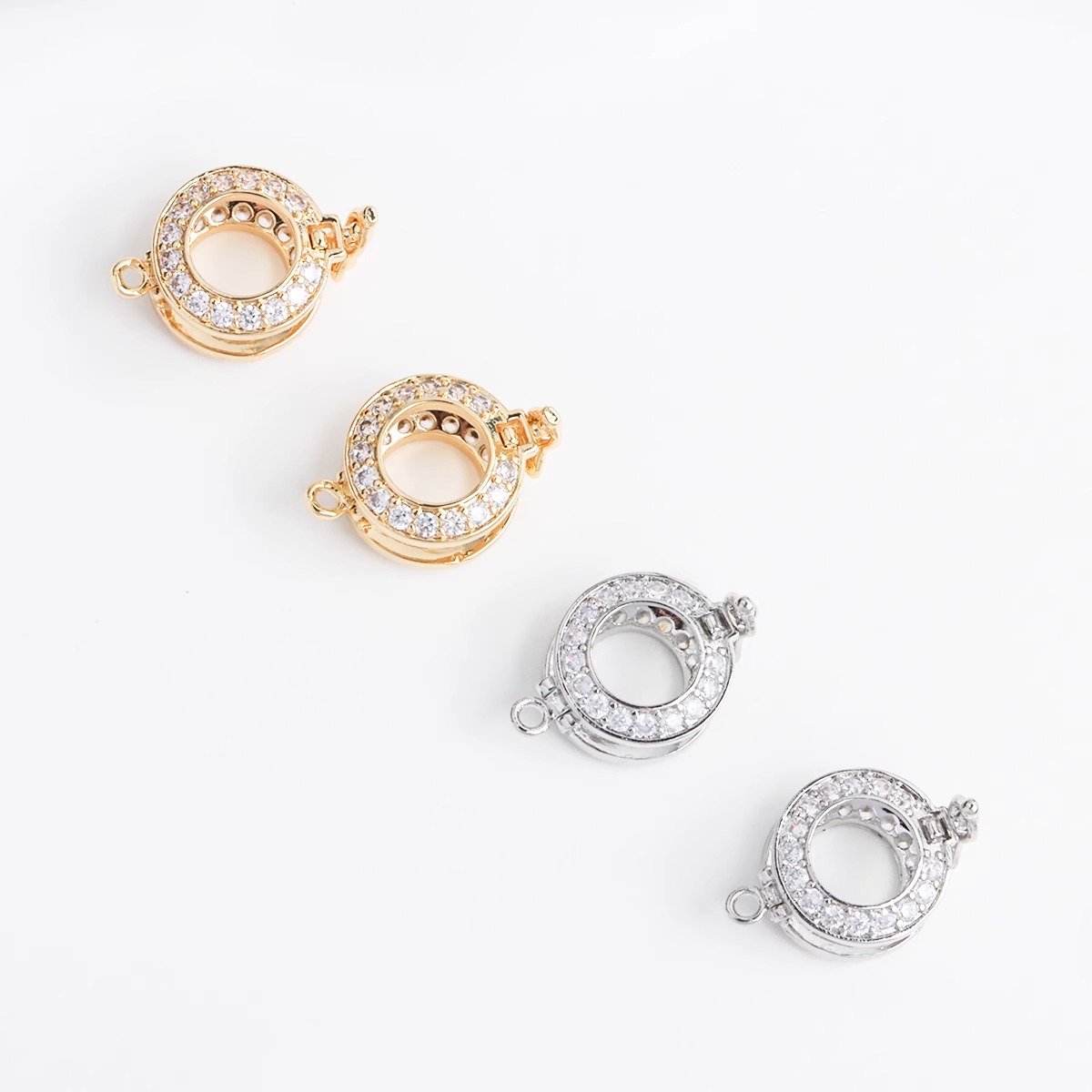 18K Real Gold-plated Zircon Ro - Pearl Trim Chain ulasan dan harga