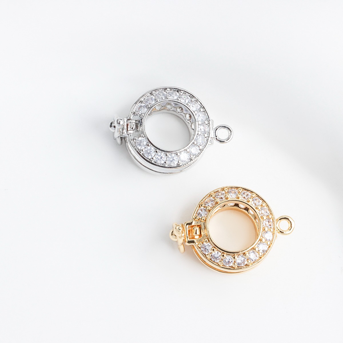 18K Real Gold-plated Zircon Ro - Pearl Trim Chain ulasan dan harga