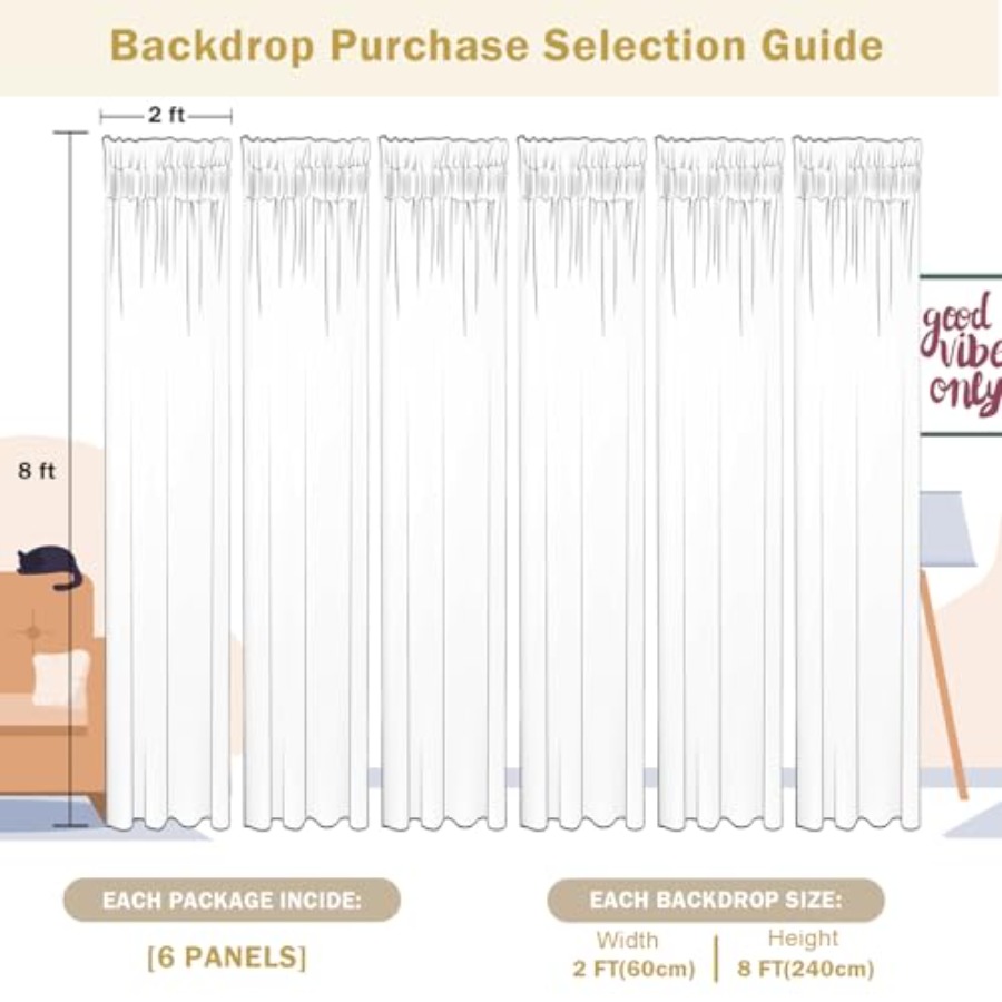 Photography backdrop curtains  - Sequin Fabric Panel ulasan dan harga