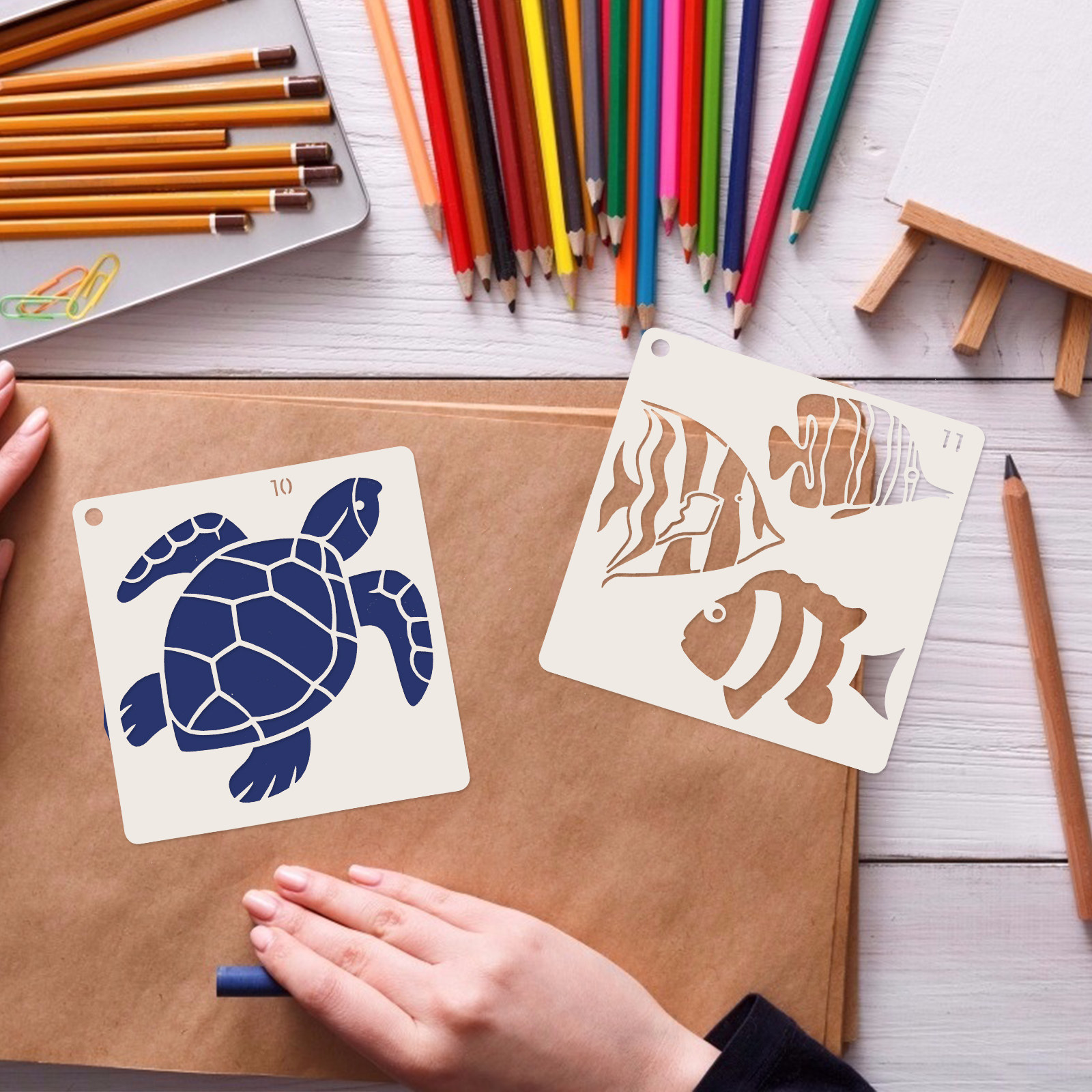 16pcs Ocean World Painting Ste - Craft Embellishment World ulasan dan harga