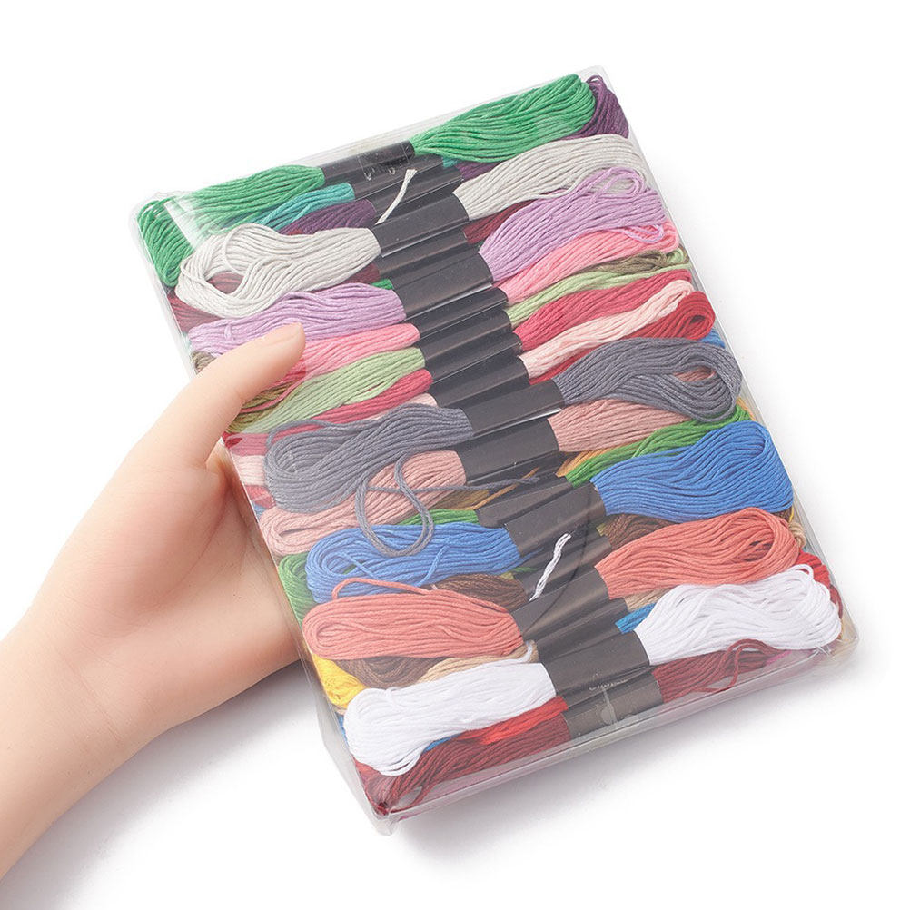 50 Bundles Cross Stitch Floss  - Embroidery Craft ulasan dan harga