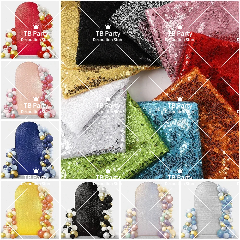 4 Colors 7 Sizes Sequin Arch F - Sequin Fabric Panel ulasan dan harga