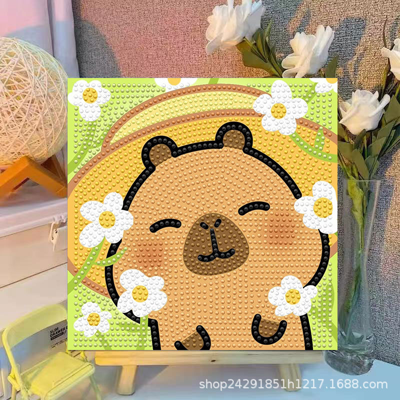 Cartoon Capibala Crystal Diamo - Embroidery Embellishments ulasan dan harga