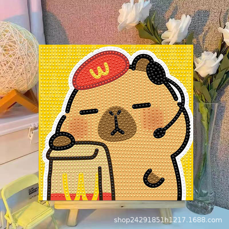 Cartoon Capibala Crystal Diamo - Embroidery Embellishments ulasan dan harga