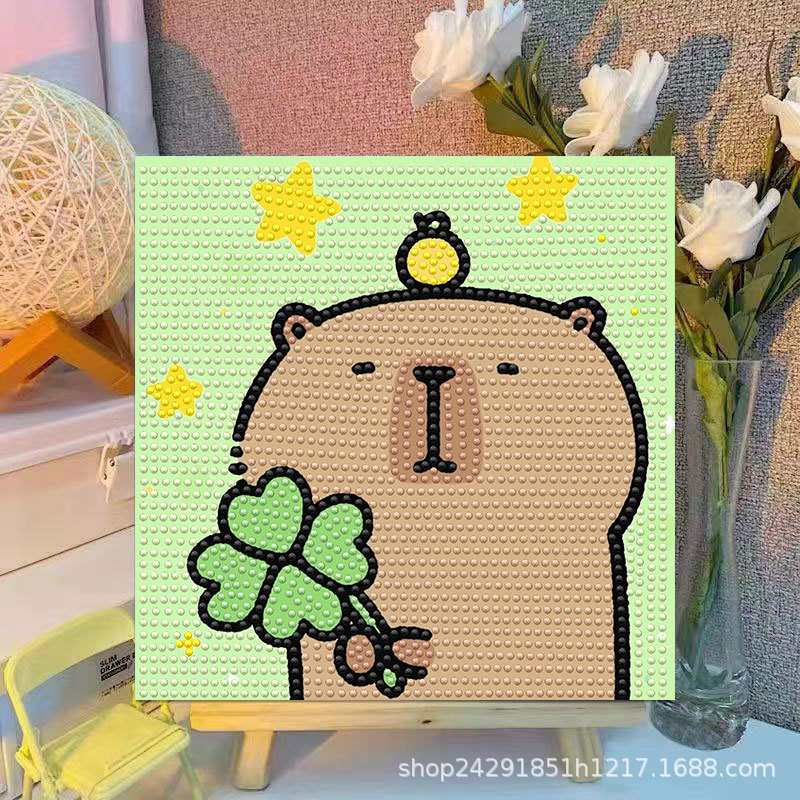 Cartoon Capibala Crystal Diamo - Embroidery Embellishments ulasan dan harga
