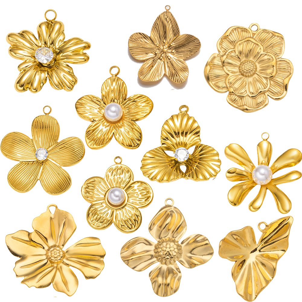 5pcs Gold Stainless Steel Flow - Embellishment Crafts ulasan dan harga