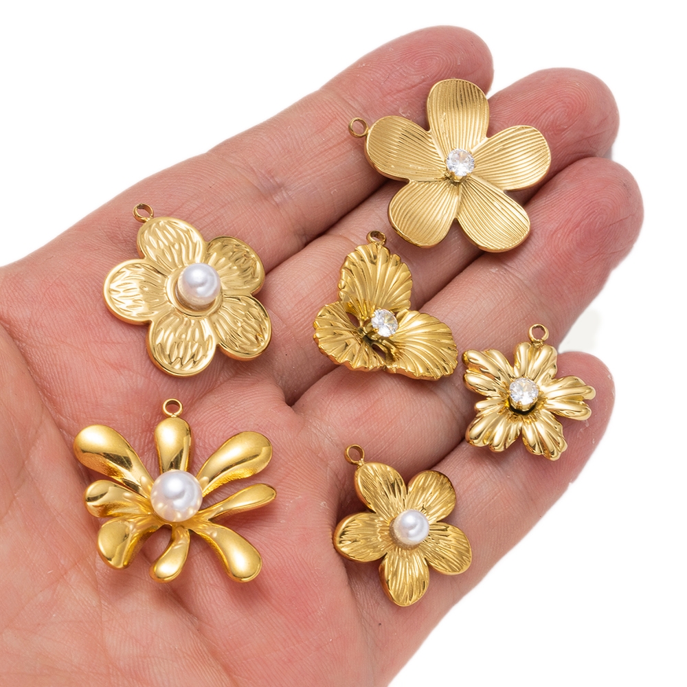5pcs Gold Stainless Steel Flow - Embellishment Crafts ulasan dan harga
