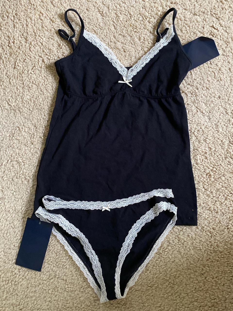 Lace Trim Bow Tank Panties Paj - Elastic Lace Trim ulasan dan harga