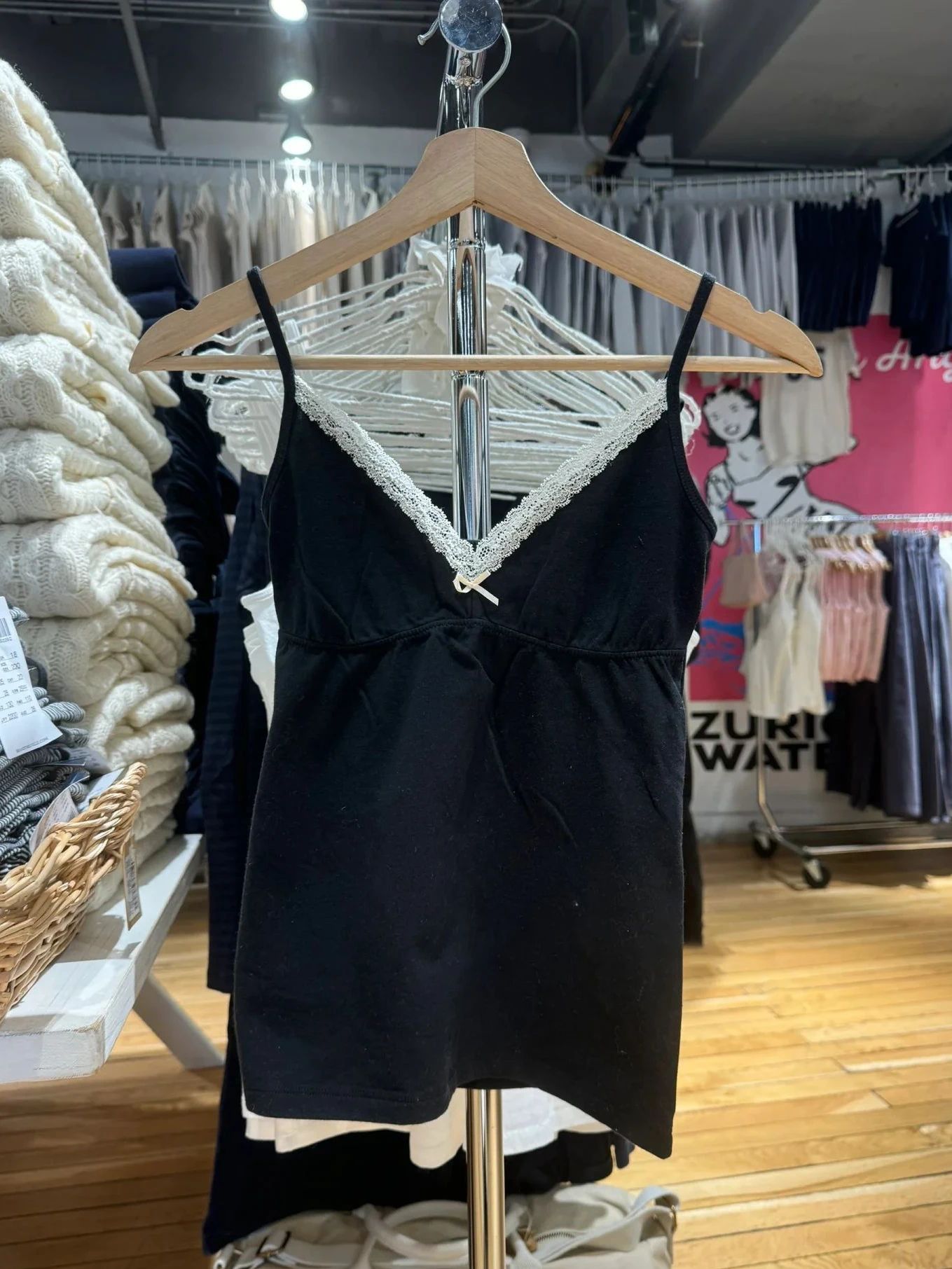 Lace Trim Bow Tank Panties Paj - Elastic Lace Trim ulasan dan harga