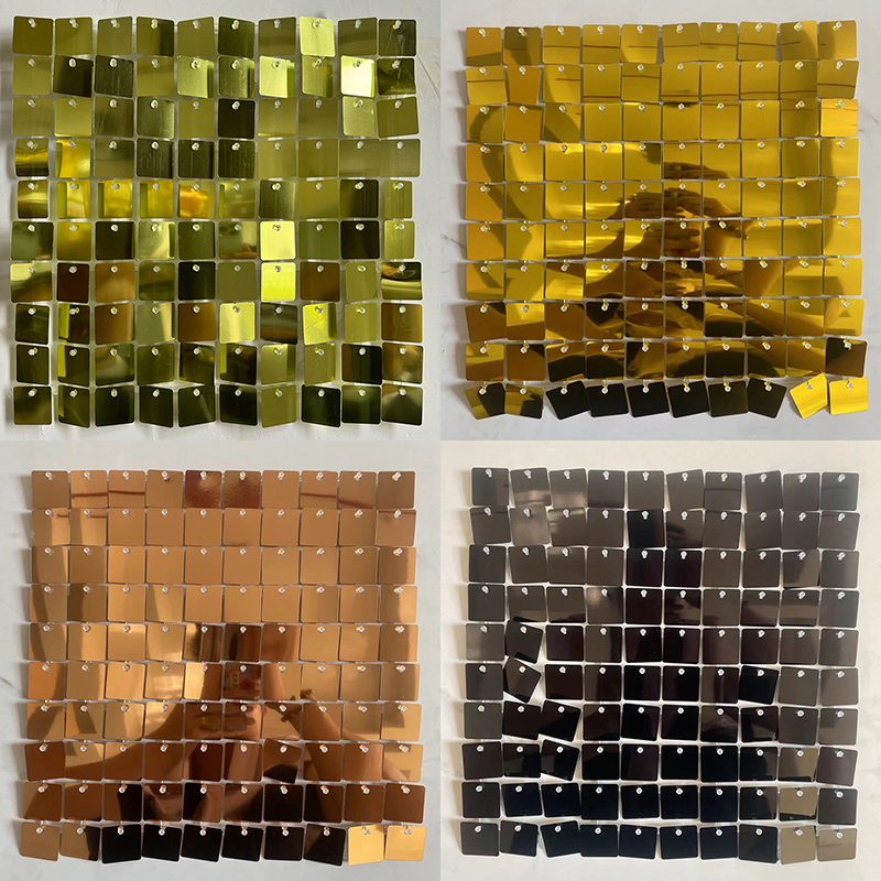 24/30 Square Sequin Panels Gol - Sequin Fabric Panel ulasan dan harga
