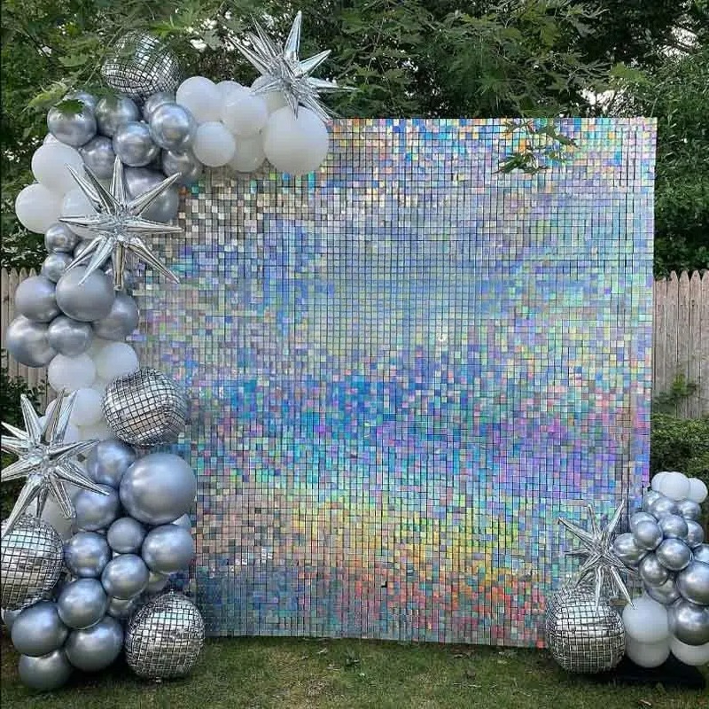 90x180cm Shimmer Wall Backdrop - Sequin Fabric Panel ulasan dan harga