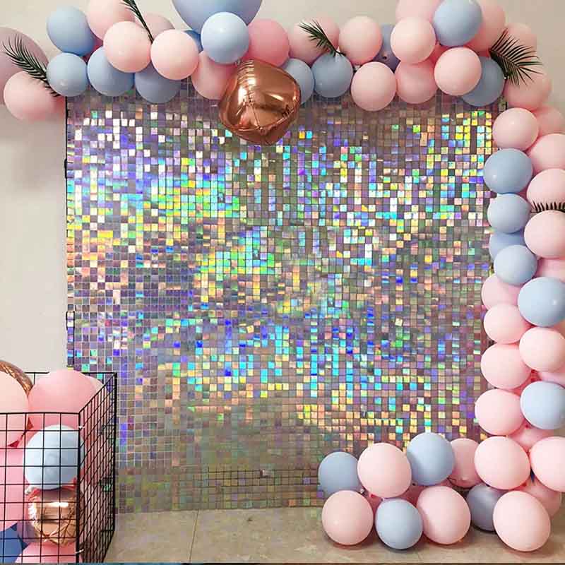 90x180cm Shimmer Wall Backdrop - Sequin Fabric Panel ulasan dan harga