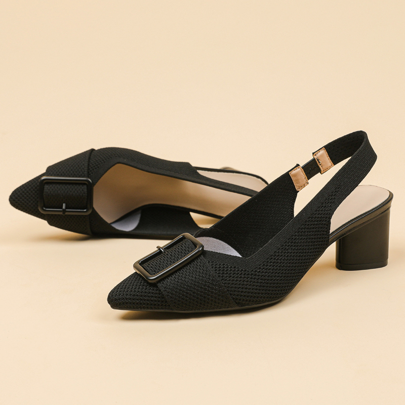 Womens Pointed Toe Knit Hollow - Embellish Knit ulasan dan harga