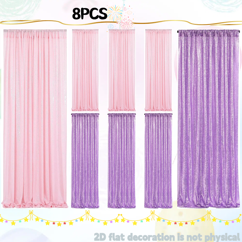 Pink&Silver Sequin Backdrop 2f - Sequin Fabric Panel ulasan dan harga